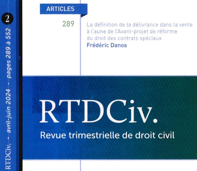 RTDCiv. n°2 avril-juin 2024